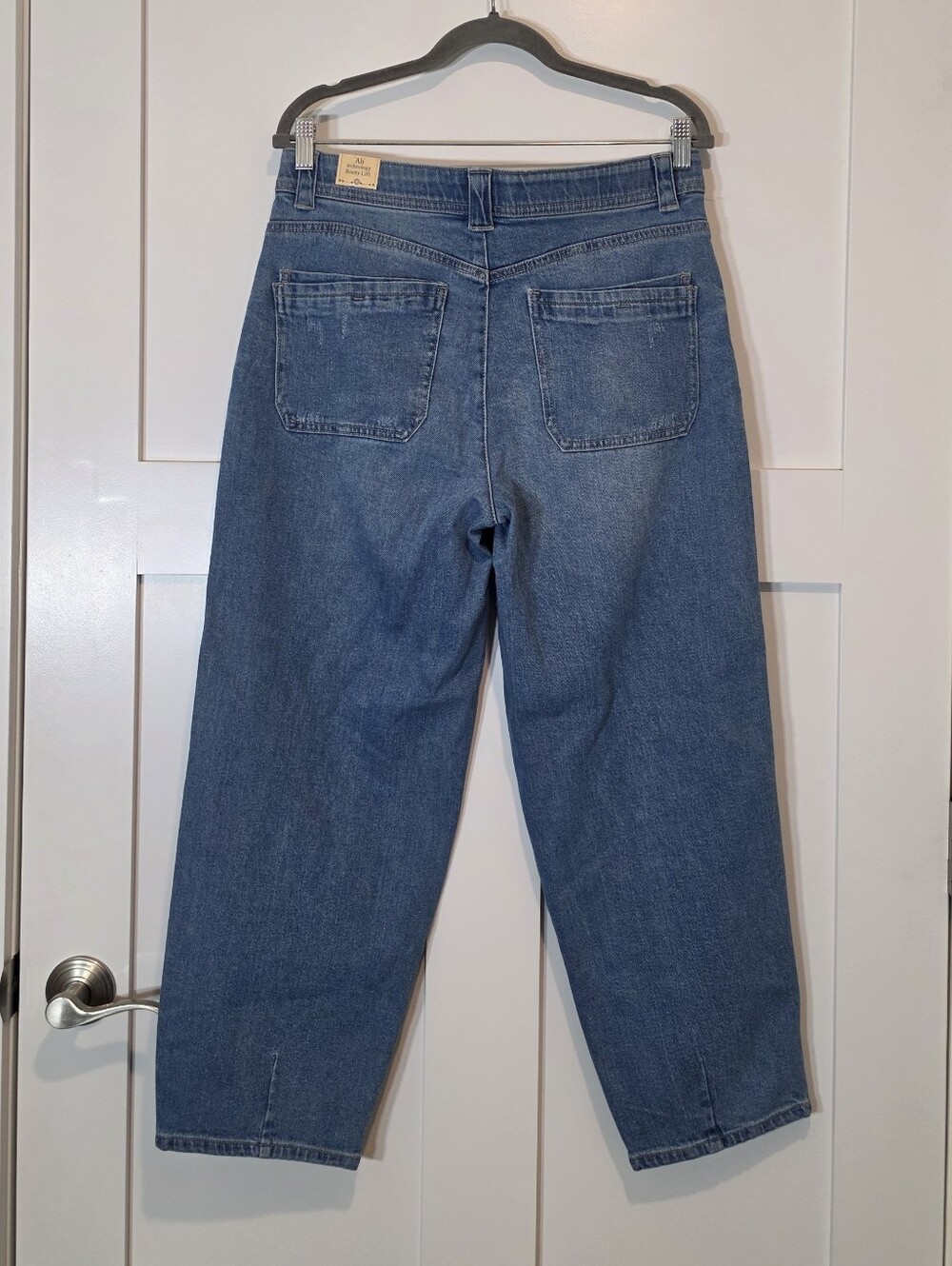 Democracy Ab Technology Cropped Wide Leg Jeans Hi Rise Booty Lift Size 8 New